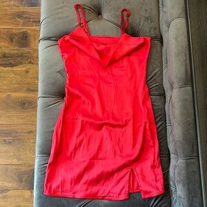 Red silk dress! size: woman’s XS
